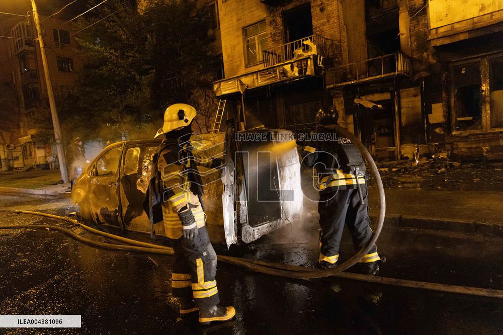 Drones Strike The City Of Kharkiv - Ukraine