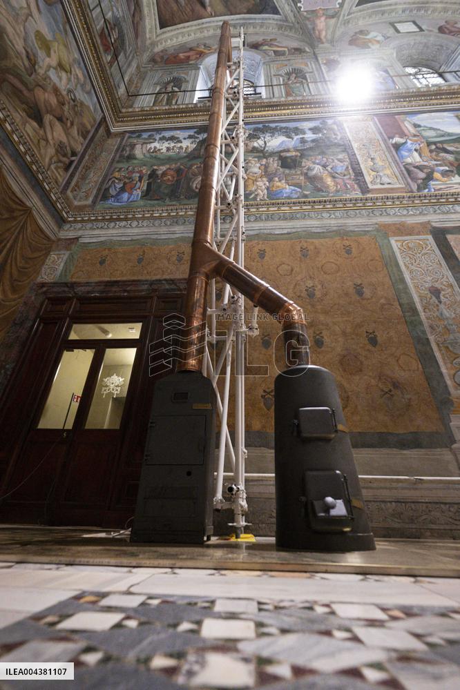 Preparation Of The Sistine Chapel For The Conclave - Vatican