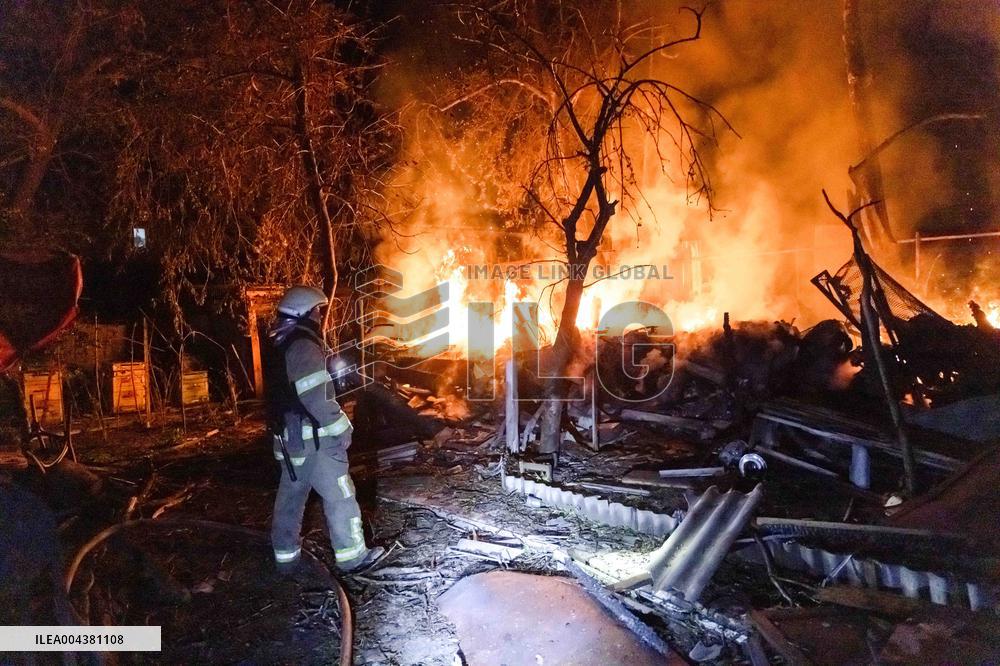 Drones Strike The City Of Kharkiv - Ukraine