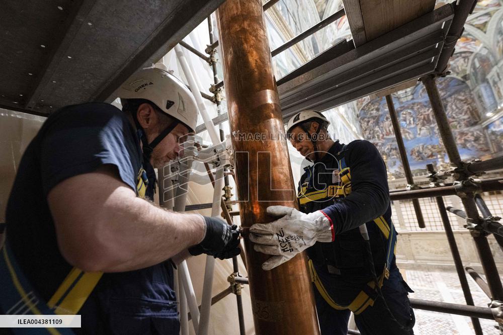Preparation Of The Sistine Chapel For The Conclave - Vatican
