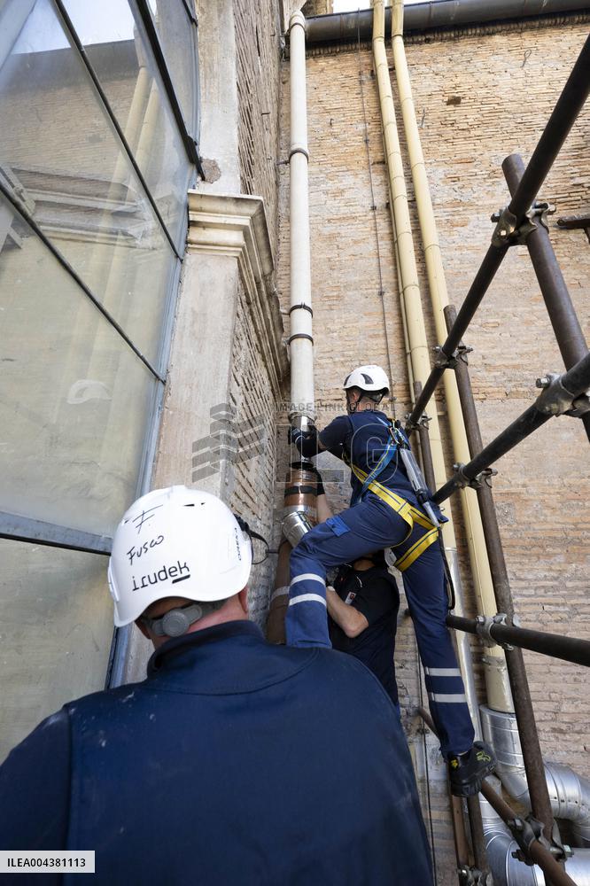 Preparation Of The Sistine Chapel For The Conclave - Vatican