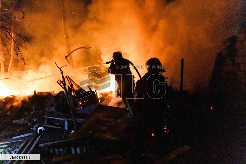 Drones Strike The City Of Kharkiv - Ukraine