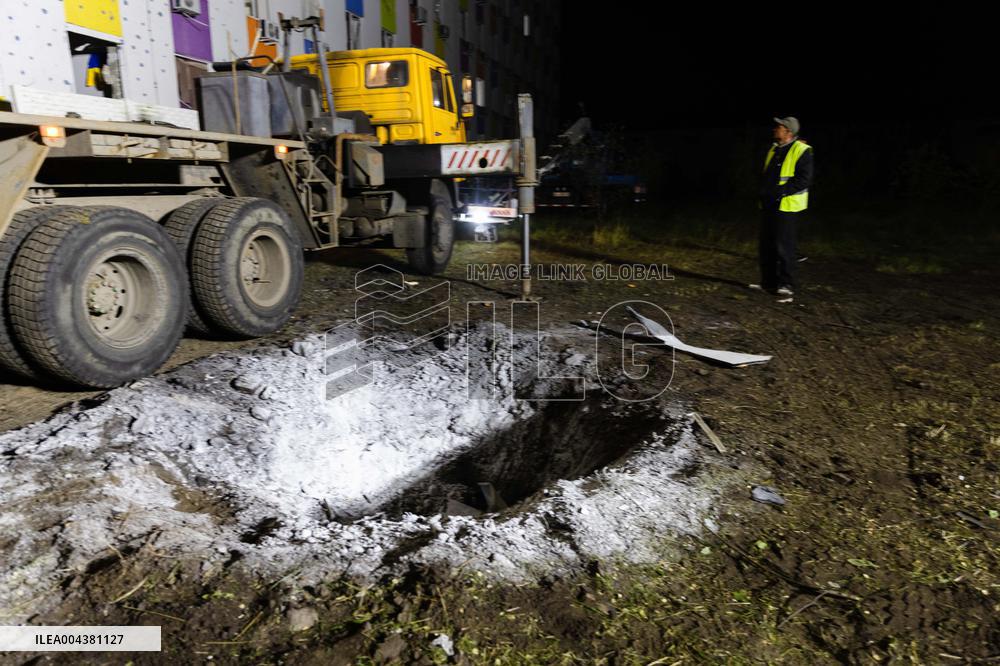 Drones Strike The City Of Kharkiv - Ukraine