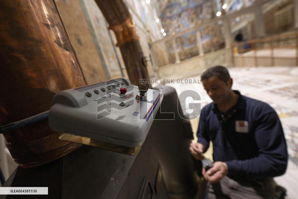 Preparation Of The Sistine Chapel For The Conclave - Vatican
