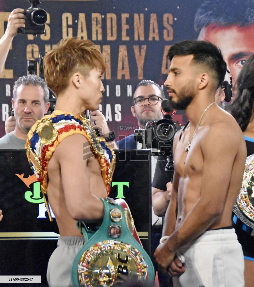 Boxing: Weigh-in for Inoue-Cardenas bout