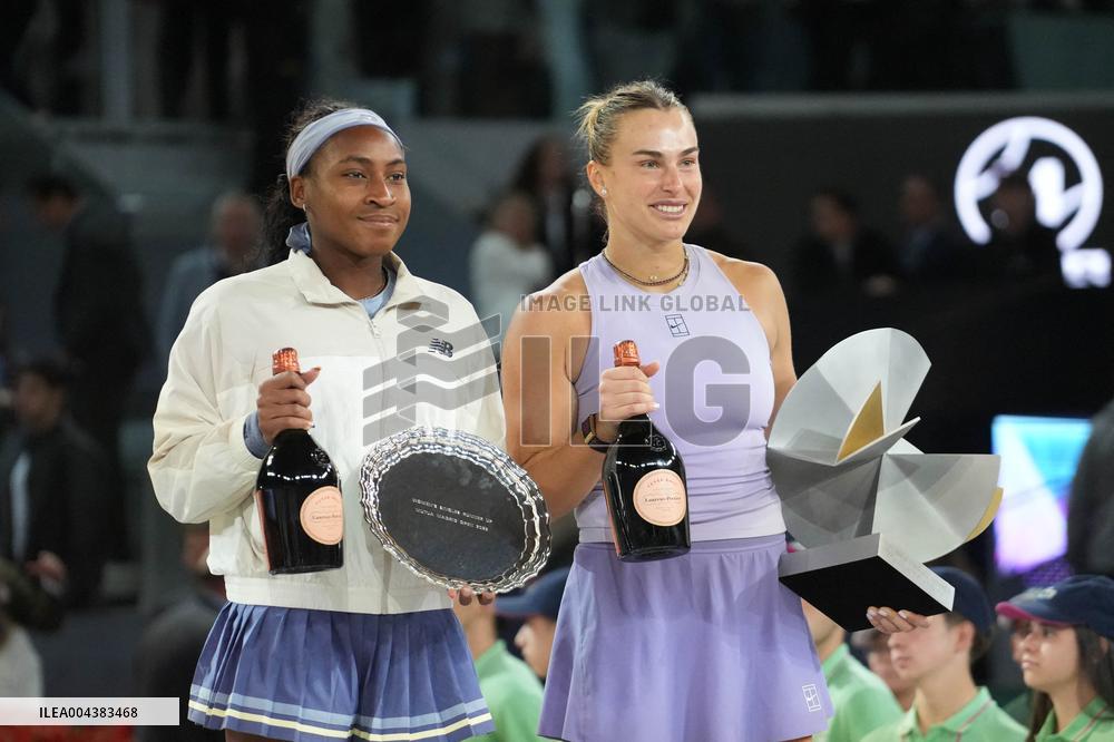 Mutua Madrid Open - Aryna Sabalenka Wins Her Third Title
