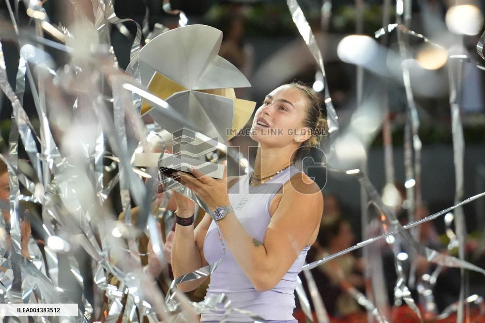 Mutua Madrid Open - Aryna Sabalenka Wins Her Third Title