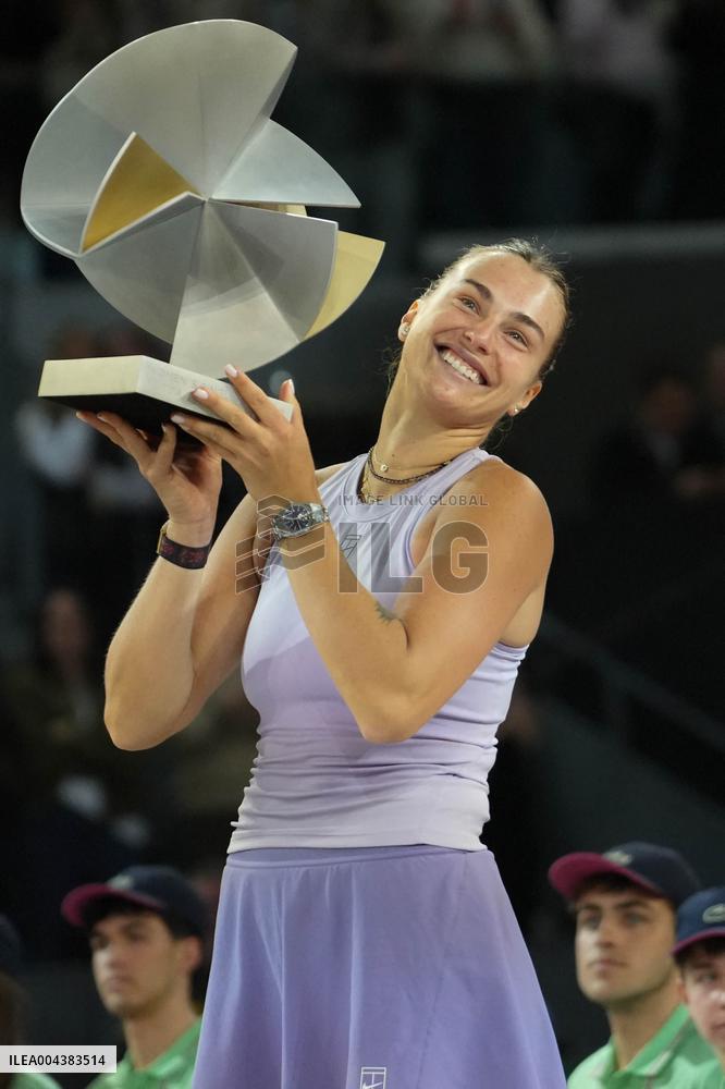Mutua Madrid Open - Aryna Sabalenka Wins Her Third Title