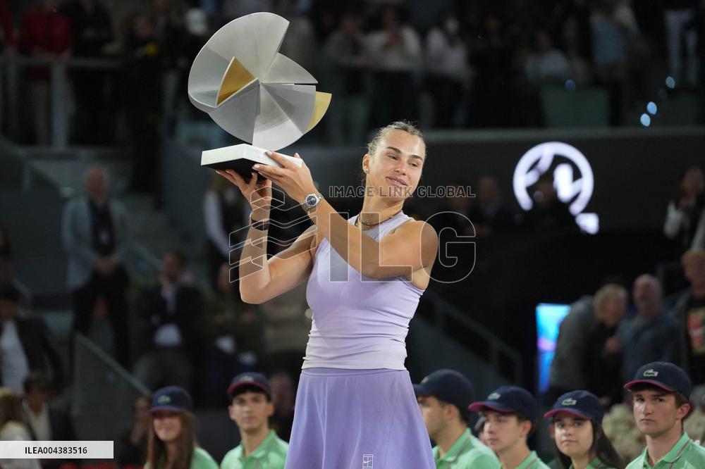 Mutua Madrid Open - Aryna Sabalenka Wins Her Third Title