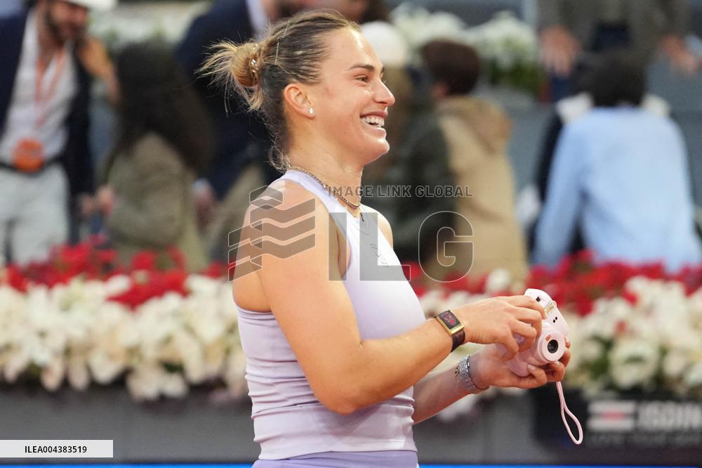 Mutua Madrid Open - Aryna Sabalenka Wins Her Third Title