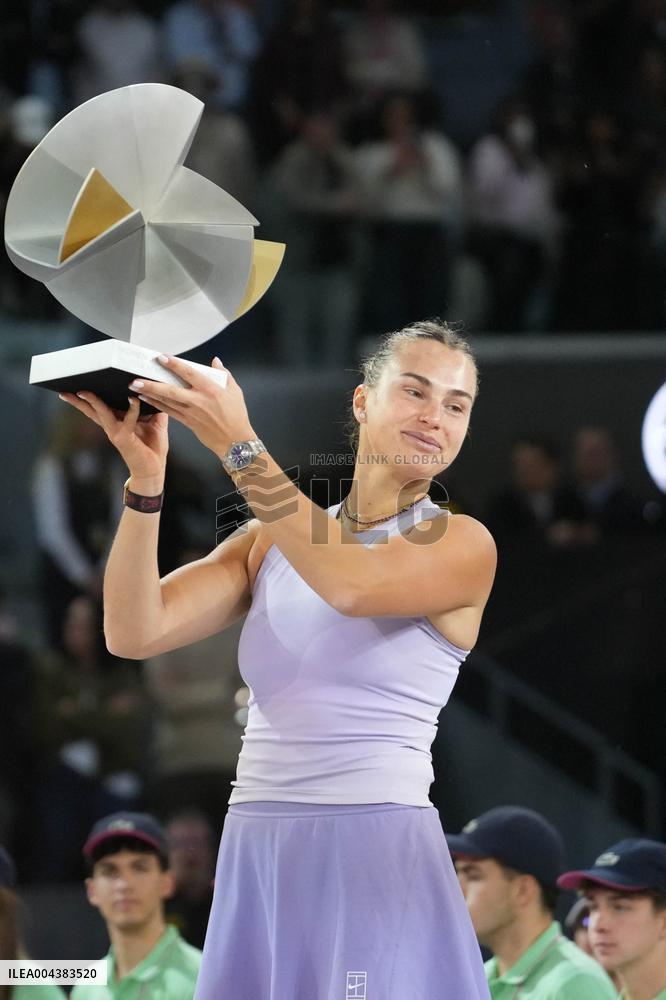Mutua Madrid Open - Aryna Sabalenka Wins Her Third Title