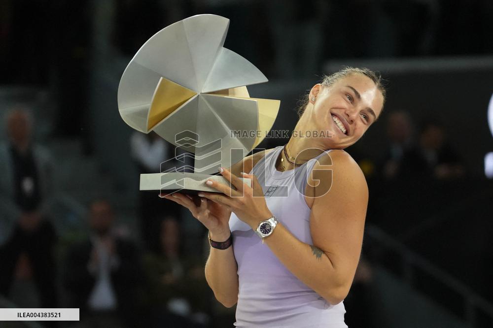 Mutua Madrid Open - Aryna Sabalenka Wins Her Third Title
