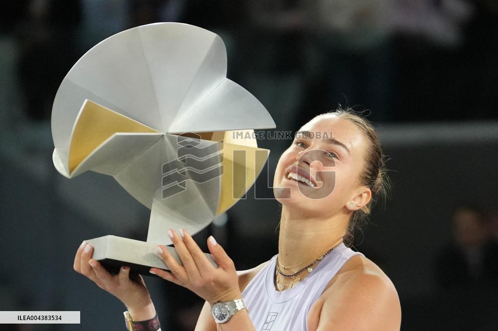 Mutua Madrid Open - Aryna Sabalenka Wins Her Third Title
