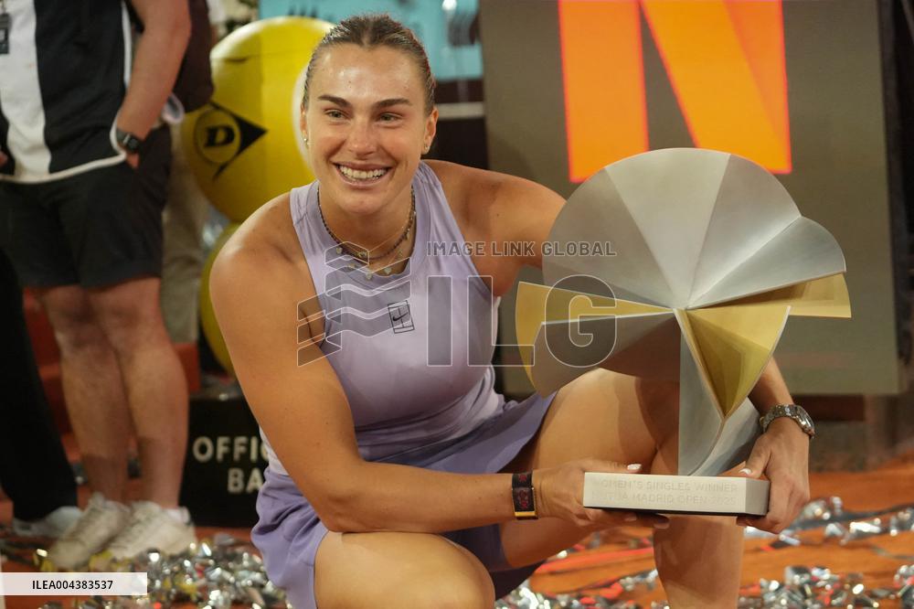 Mutua Madrid Open - Aryna Sabalenka Wins Her Third Title