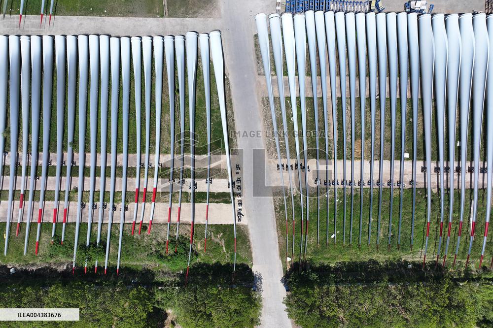 A Wind Turbine Blade Production Base in Yancheng