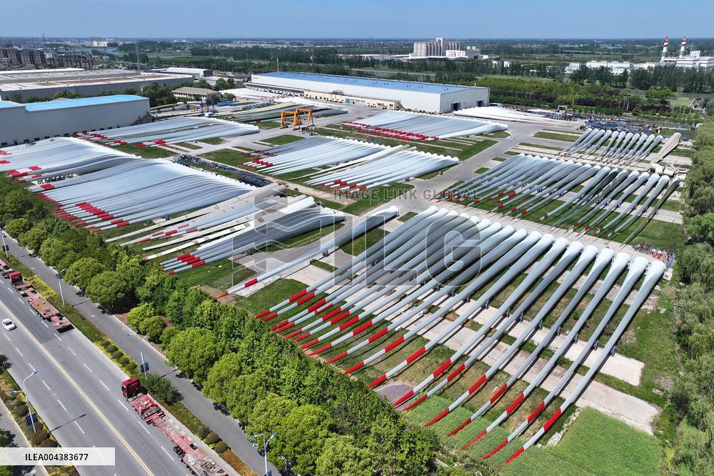 A Wind Turbine Blade Production Base in Yancheng