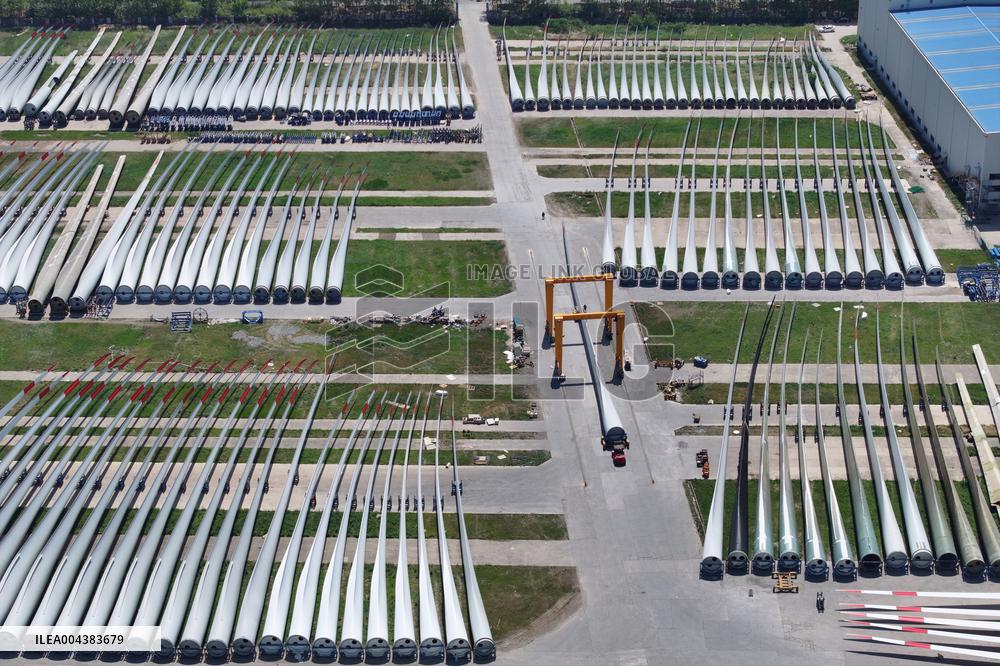 A Wind Turbine Blade Production Base in Yancheng