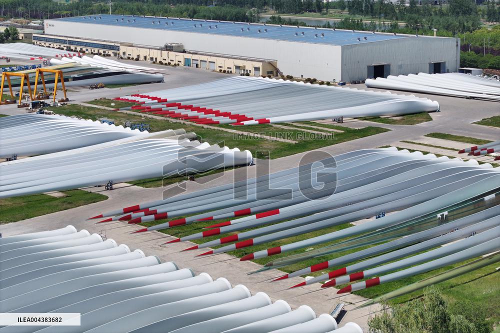 A Wind Turbine Blade Production Base in Yancheng