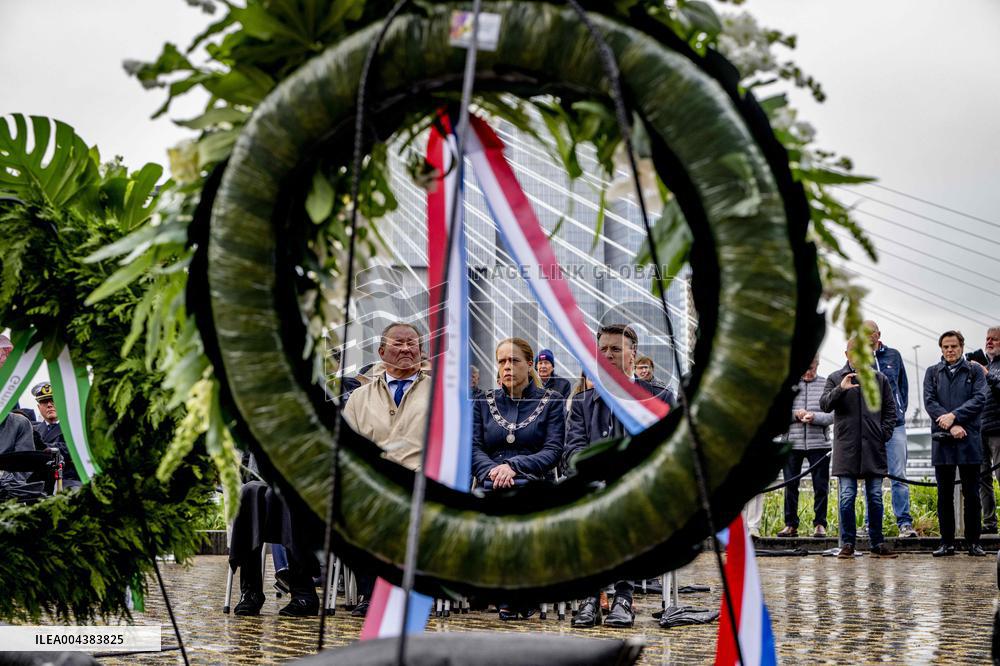 Commemoration at the National Merchant Navy Monument - Rotterdam