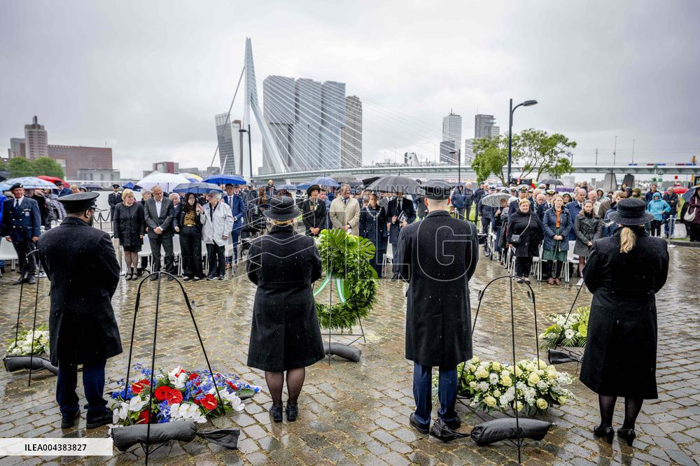 Commemoration at the National Merchant Navy Monument - Rotterdam
