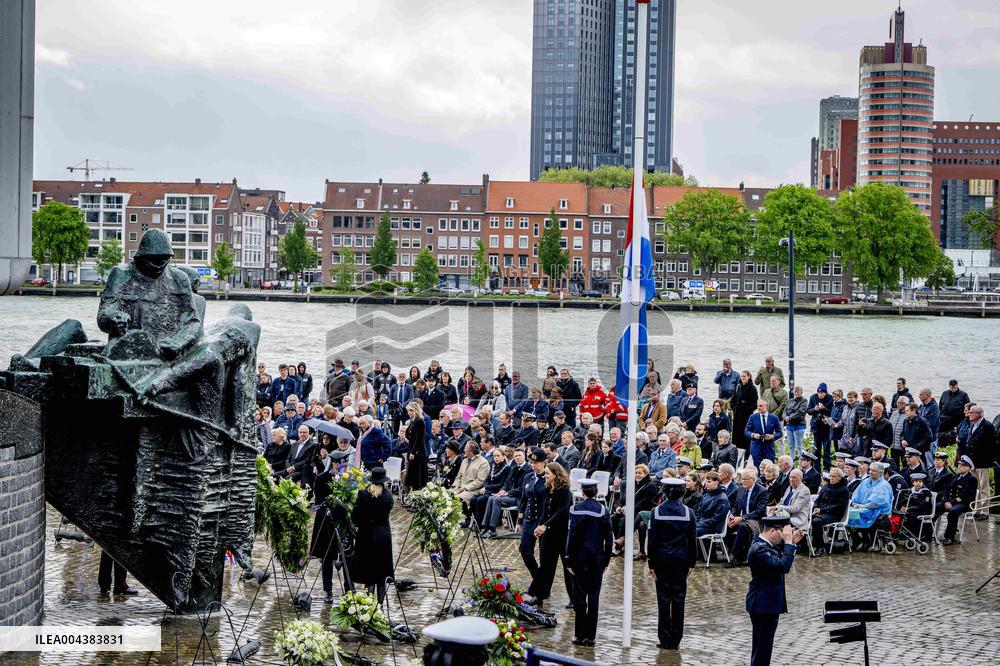 Commemoration at the National Merchant Navy Monument - Rotterdam