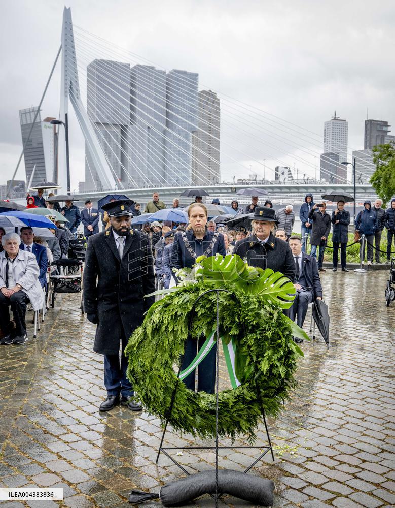 Commemoration at the National Merchant Navy Monument - Rotterdam