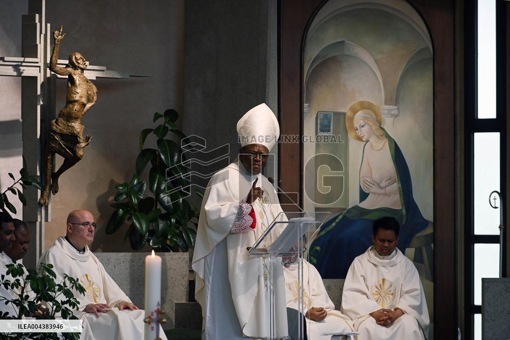 Cardinal Elector Fridolin Ambongo Besungu Celebrates A Mass - Rome