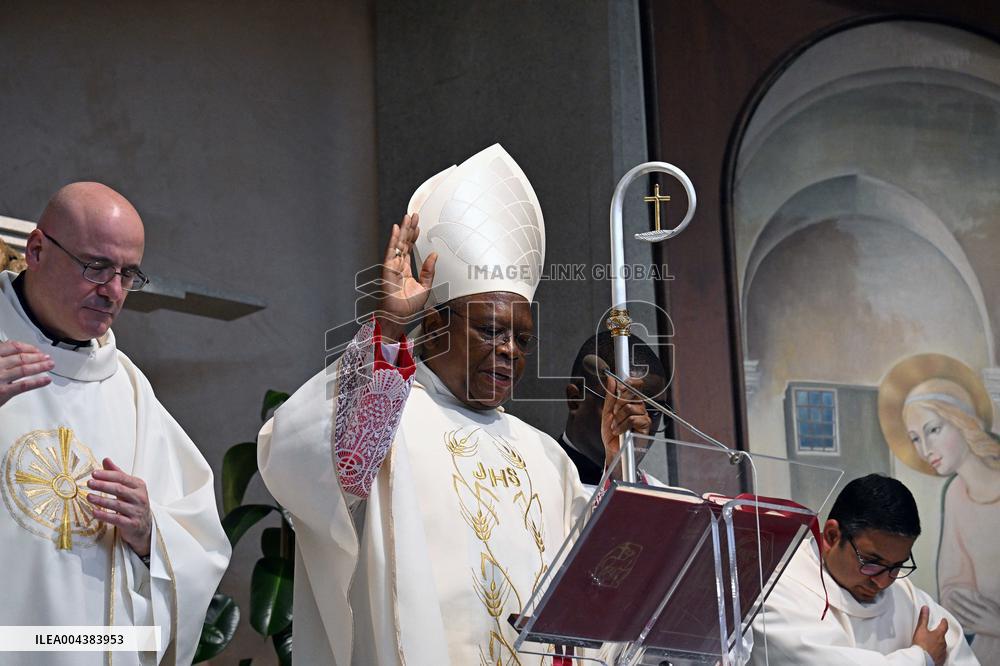 Cardinal Elector Fridolin Ambongo Besungu Celebrates A Mass - Rome