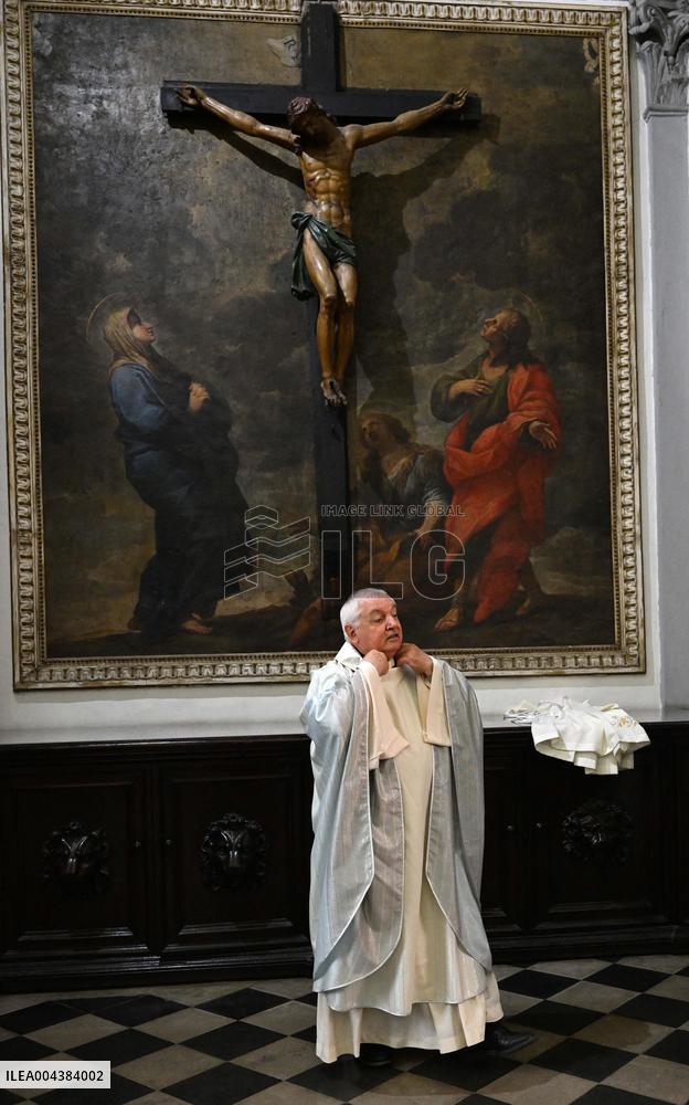 Cardinal Jean-Marc Aveline Celebrates a Mass - Rome