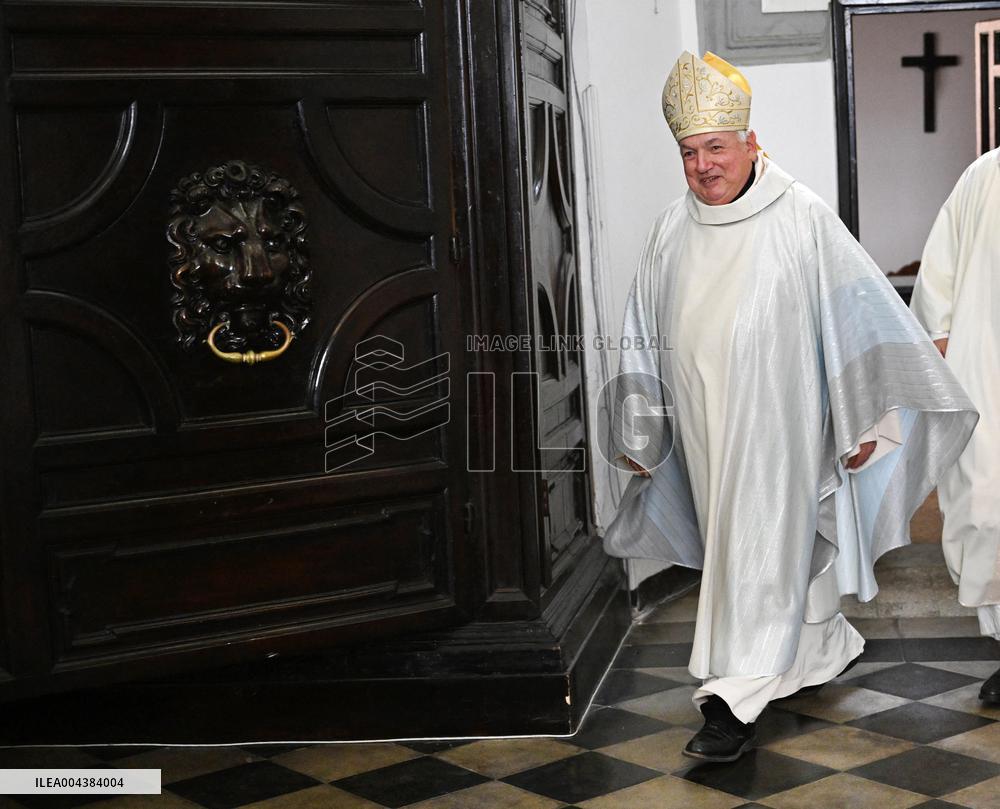Cardinal Jean-Marc Aveline Celebrates a Mass - Rome