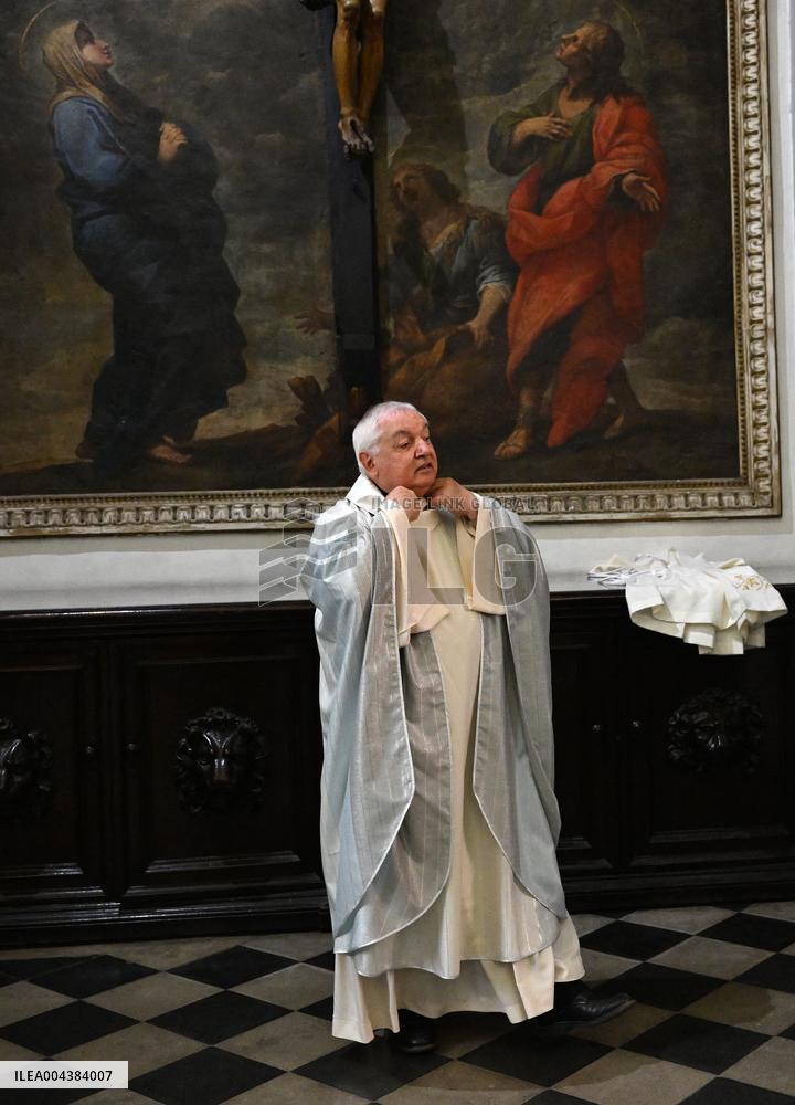 Cardinal Jean-Marc Aveline Celebrates a Mass - Rome