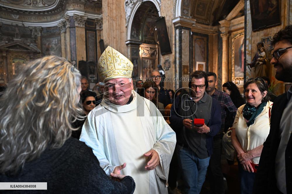 Cardinal Jean-Marc Aveline Celebrates a Mass - Rome