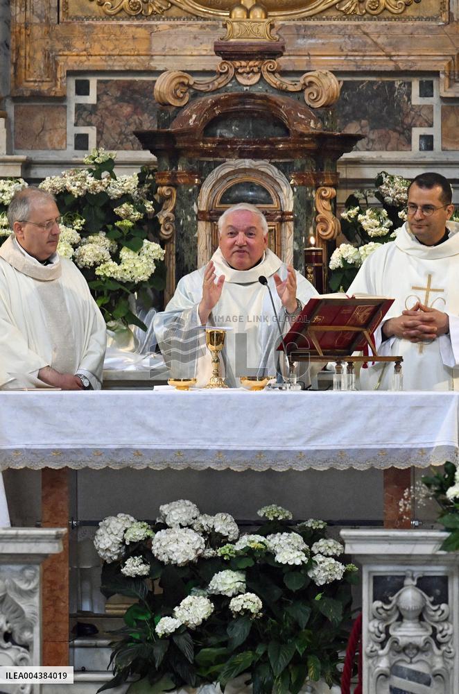 Cardinal Jean-Marc Aveline Celebrates a Mass - Rome