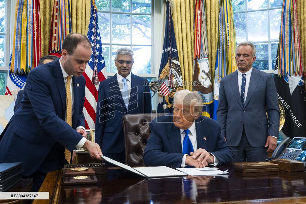 President Trump signs executive orders at White House