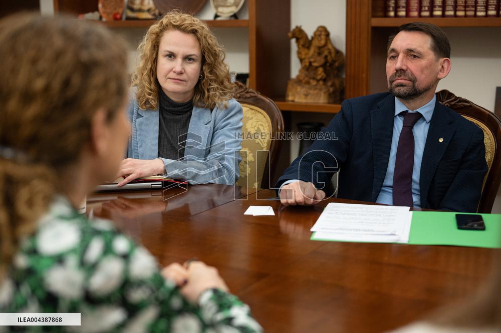 Mykola Tochytskyi meets with Director General of Swedish Radio Cilla Benko