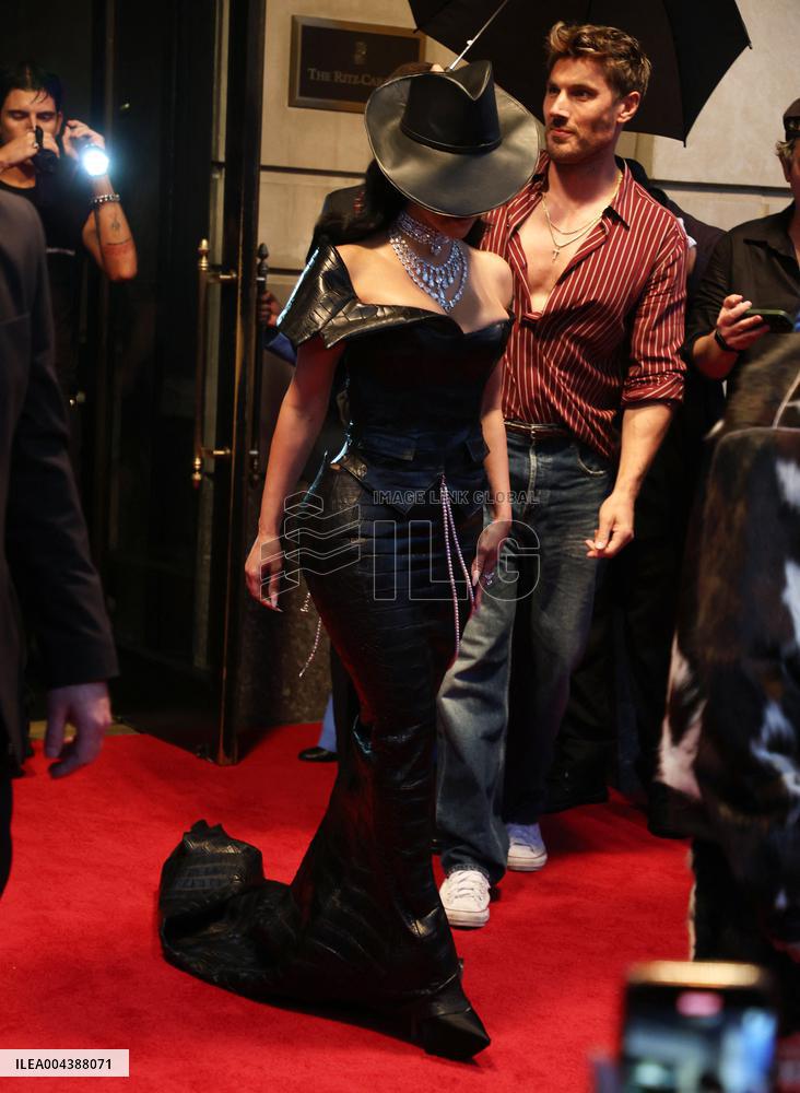 Kim Kardashian And North West Leave Their Hotel - NYC