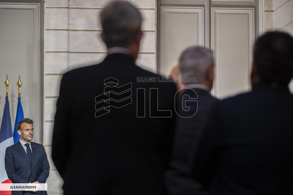 Macron And Berdimuhamedow Attend Agreement Ceremony At Elysee - Paris