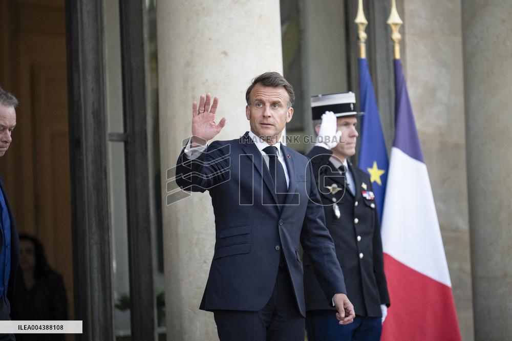 Macron Hosts Berdymukhamedo For Working Dinner At Elysee - Paris