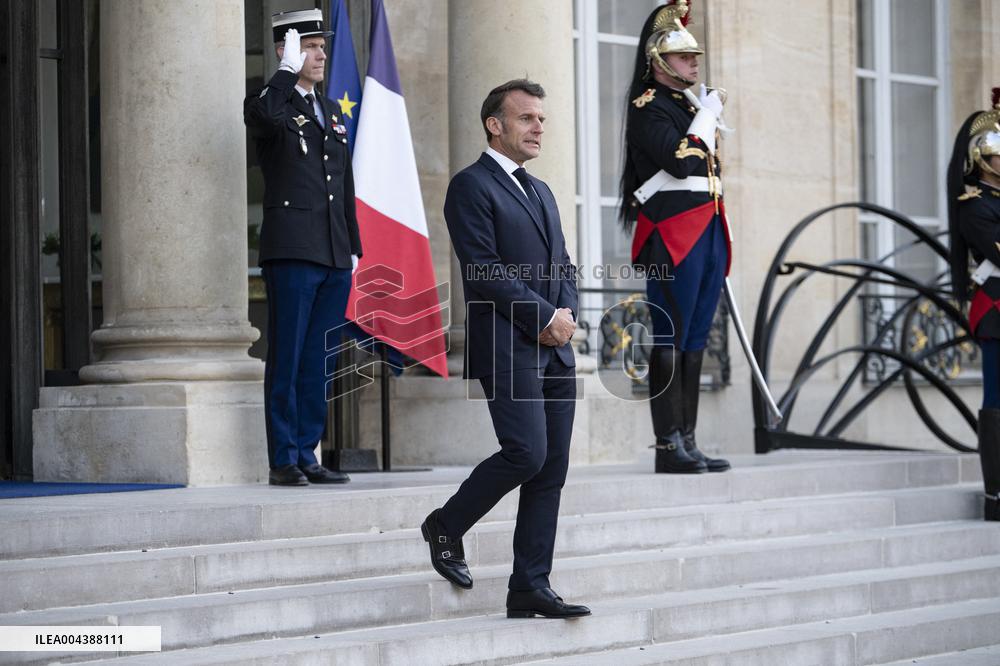 Macron Hosts Berdymukhamedo For Working Dinner At Elysee - Paris