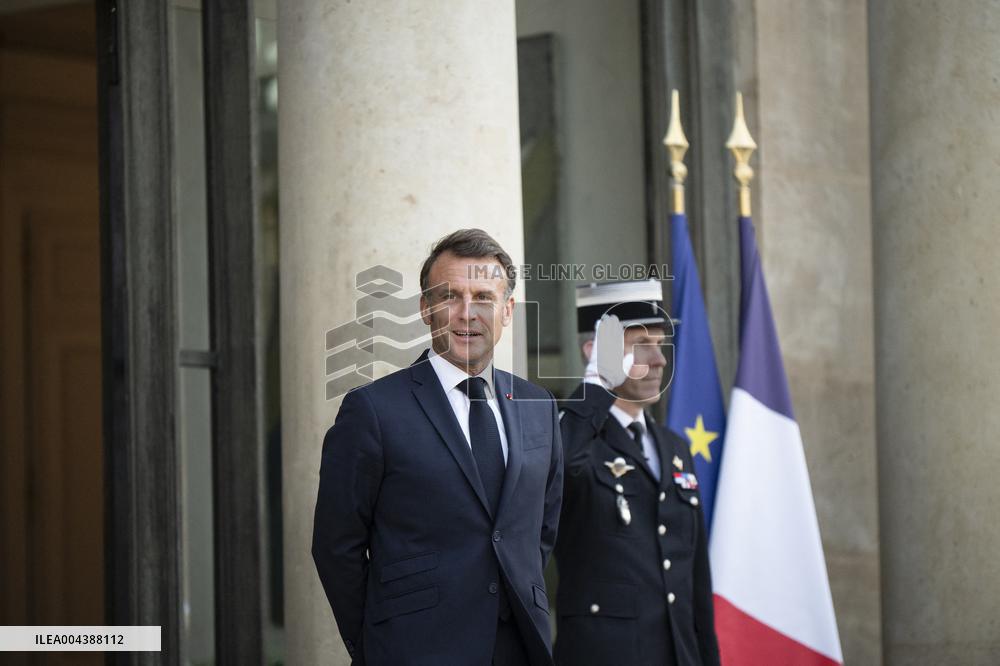 Macron Hosts Berdymukhamedo For Working Dinner At Elysee - Paris