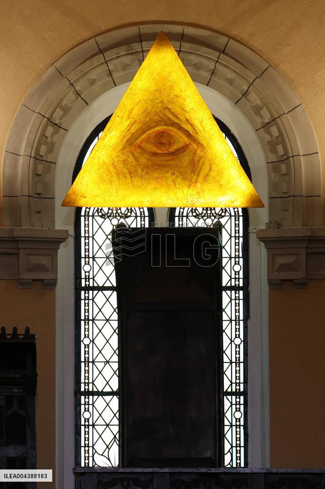 President Macron Delivers A Speech At The Grande Loge Of France - Paris