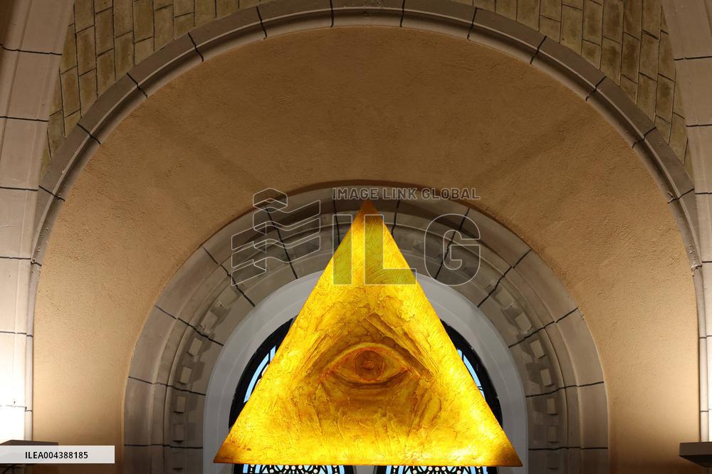 President Macron Delivers A Speech At The Grande Loge Of France - Paris