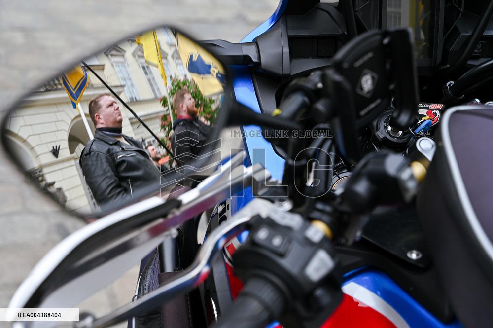 Bikers mark 11 years of Azov Brigade in Lviv