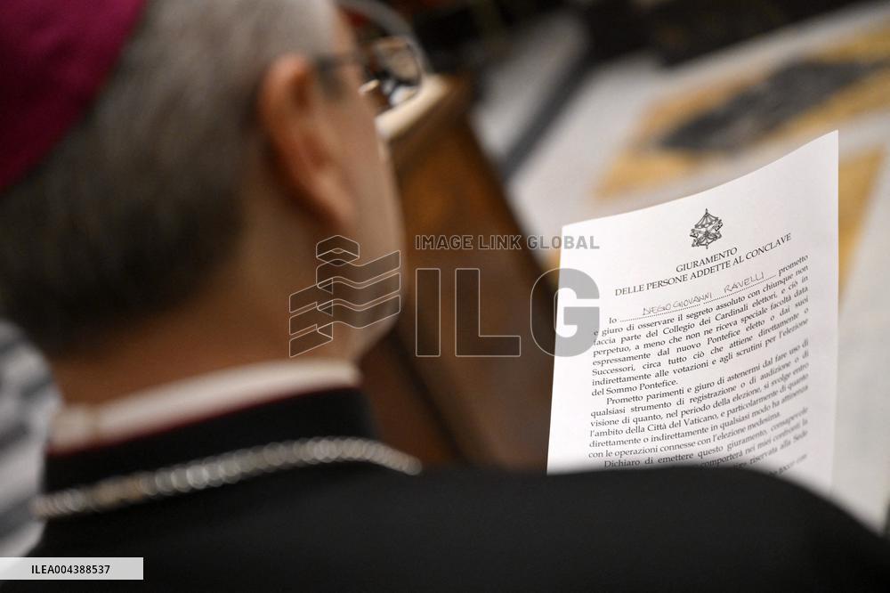 Conclave Staff Take Oath of Secrecy - Vatican