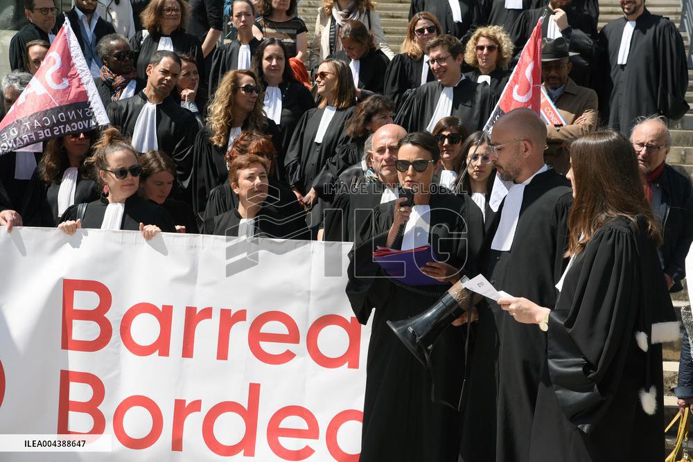 Lawyers Protest the Attal Bill - Bordeaux