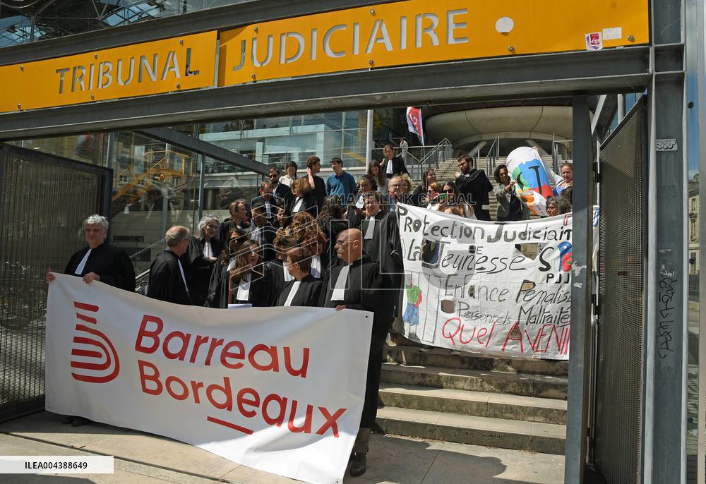 Lawyers Protest the Attal Bill - Bordeaux