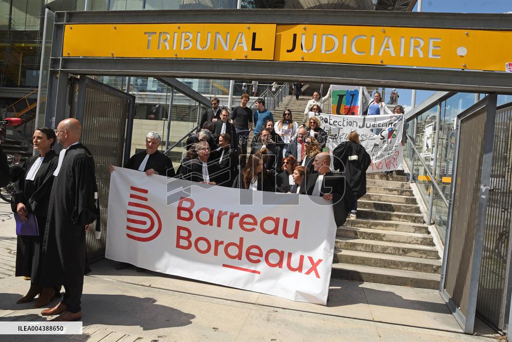 Lawyers Protest the Attal Bill - Bordeaux