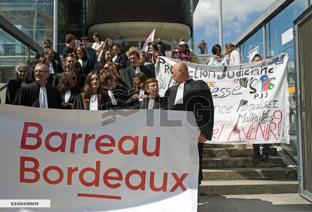 Lawyers Protest the Attal Bill - Bordeaux