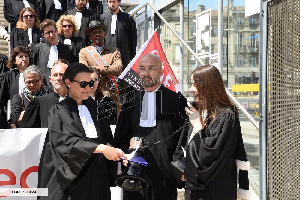 Lawyers Protest the Attal Bill - Bordeaux