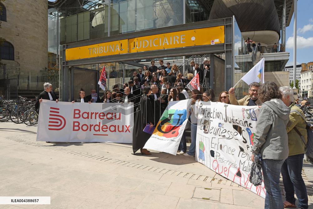 Lawyers Protest the Attal Bill - Bordeaux